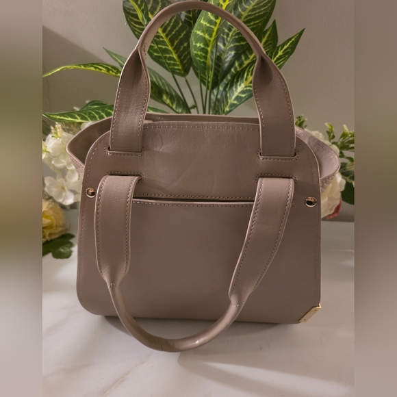ZAC Zac Posen Taupe Textured Pebbled Leather Backpack - Picture 2 of 5